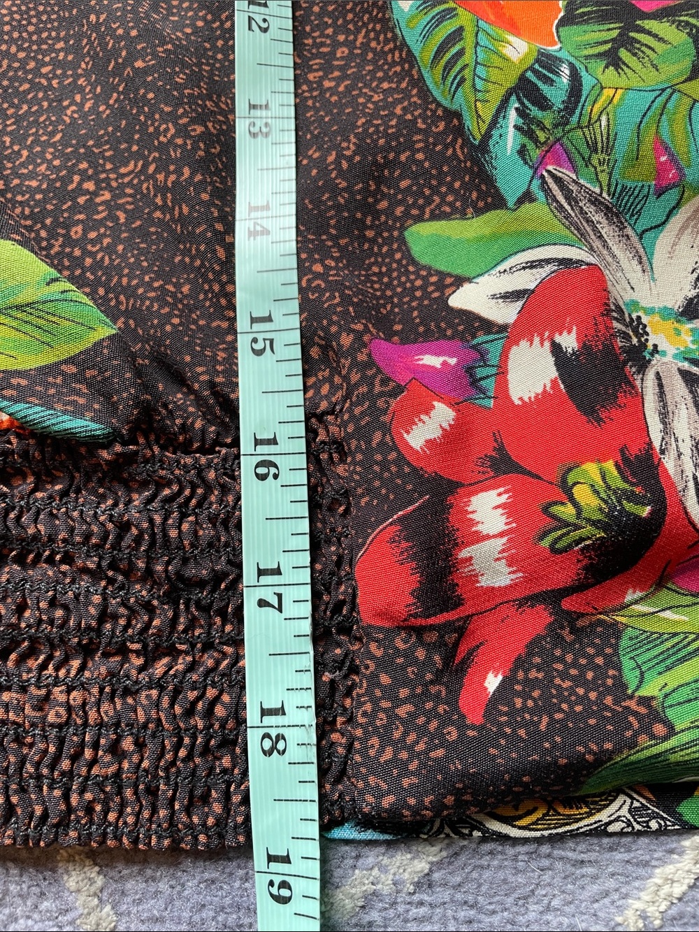 Vintage Carole Little Tropical Floral Wrap Top Pull On Cropped Pants Size Medium - Picture 10 of 15
